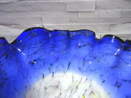 Glasvase in blau/ Grande FIORE di Vetro