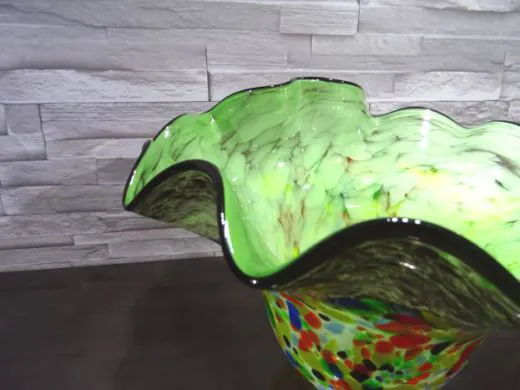 Glasvase in grün/ Grande FIORE di Vetro