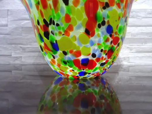 Glasvase in grün/ Grande FIORE di Vetro