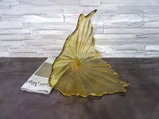 Glaskunst in amber/ CONCHIGLIA di Vetro