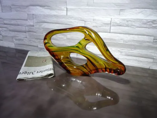 Glaskunst in amber/ FORMA di Vetro Organico