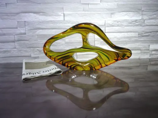 Glaskunst in amber/ FORMA di Vetro Organico