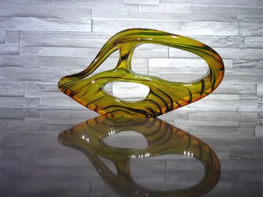 Glaskunst in amber/ FORMA di Vetro Organico