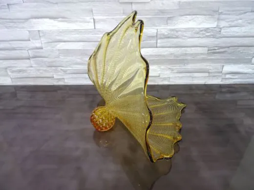 Glaskunst in amber/ CONCHIGLIA di Vetro