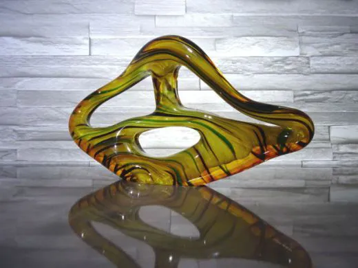 Glaskunst in amber/ FORMA di Vetro Organico