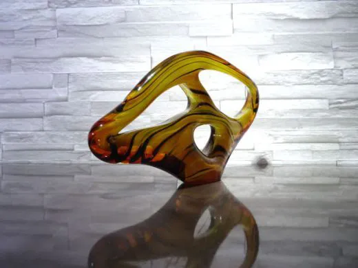 Glaskunst in amber/ FORMA di Vetro Organico