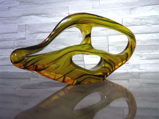 Glaskunst in amber/ FORMA di Vetro Organico