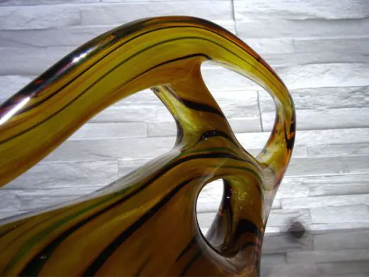 Glaskunst in amber/ FORMA di Vetro Organico