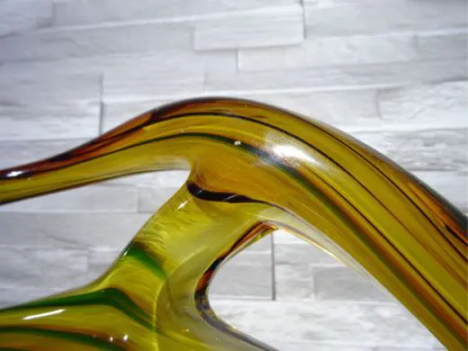 Glaskunst in amber/ FORMA di Vetro Organico