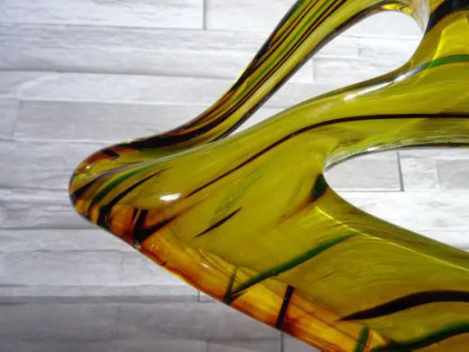Glaskunst in amber/ FORMA di Vetro Organico