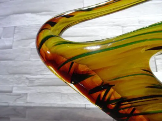 Glaskunst in amber/ FORMA di Vetro Organico