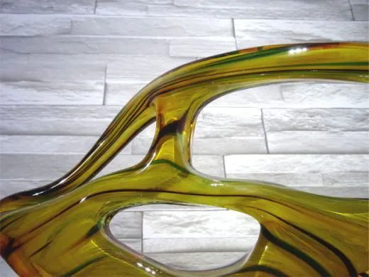 Glaskunst in amber/ FORMA di Vetro Organico