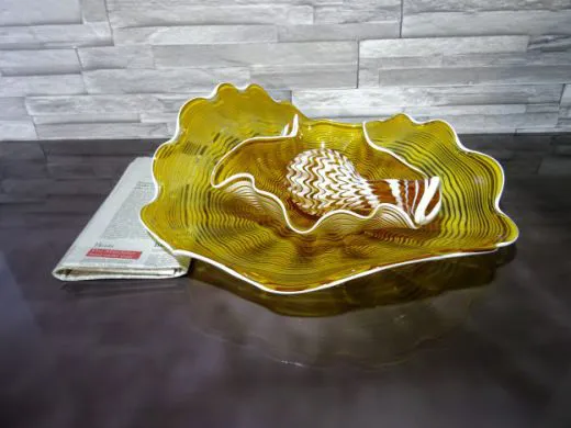 Glaskunst in amber/ LASTRA in Vetro