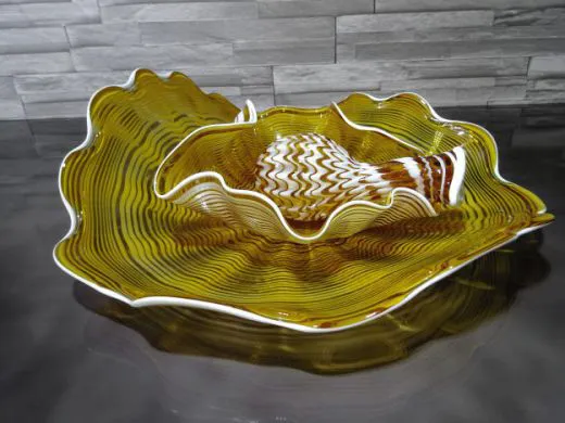 Glaskunst in amber/ LASTRA in Vetro