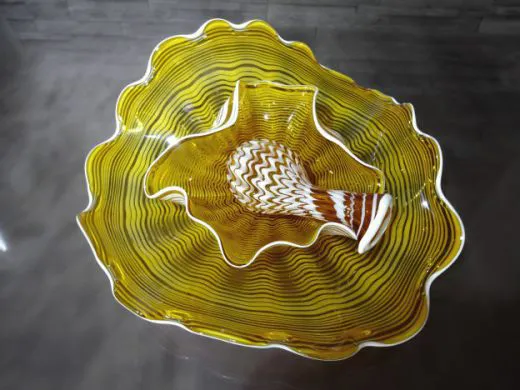 Glaskunst in amber/ LASTRA in Vetro