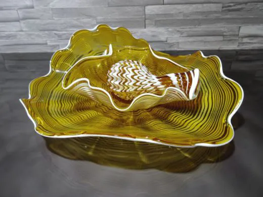 Glaskunst in amber/ LASTRA in Vetro