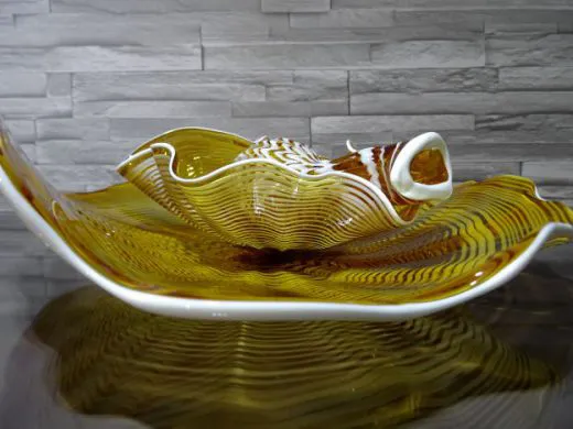 Glaskunst in amber/ LASTRA in Vetro