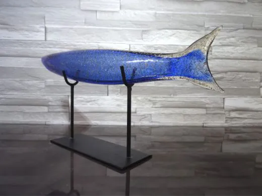 Glaskunst in blau/ PESCE di Vetro