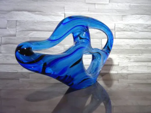 Glaskunst in blau/ FORMA di Vetro Organico