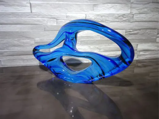 Glaskunst in blau/ FORMA di Vetro Organico