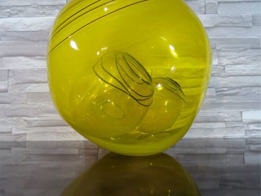 Glaskunst in gelb/ Grande BOLLA di Vetro