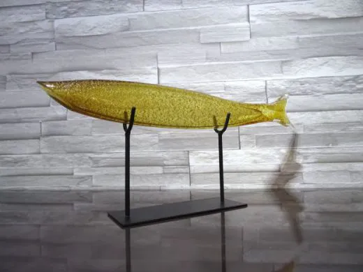 Glaskunst in goldgelb/ PESCE di Vetro