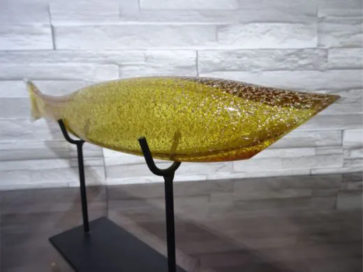 Glaskunst in goldgelb/ PESCE di Vetro