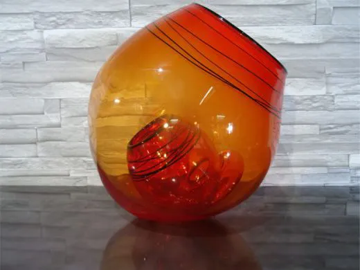 Glaskunst in rot/ Grande BOLLA di Vetro Glaskunst in rot/ Grande BOLLA di Vetro