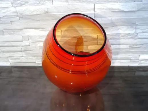 Glaskunst in rot/ Grande BOLLA di Vetro