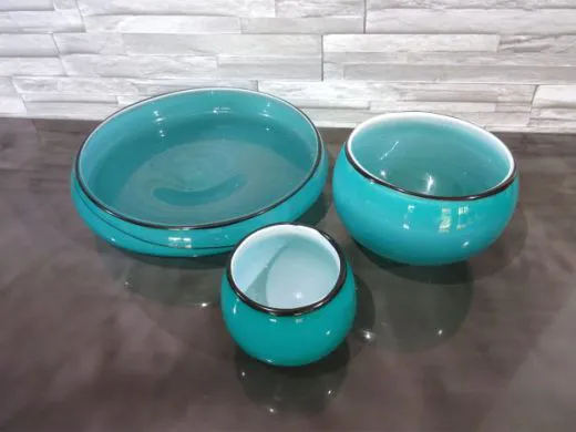 Glaskunst in türkis/ CIOTOLA di Vetro Rotonda