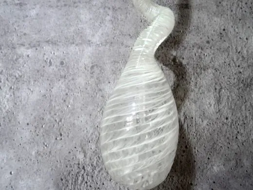 Glasskulptur (5 Stück) in weiß transluzent / GOCCE di Vetro