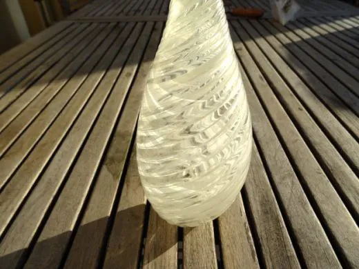 Glasskulptur (5 Stück) in weiß transluzent / GOCCE di Vetro