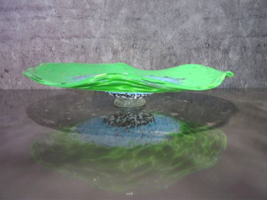 Glasschale in grün-blau/ GIRASOLE di Vetro