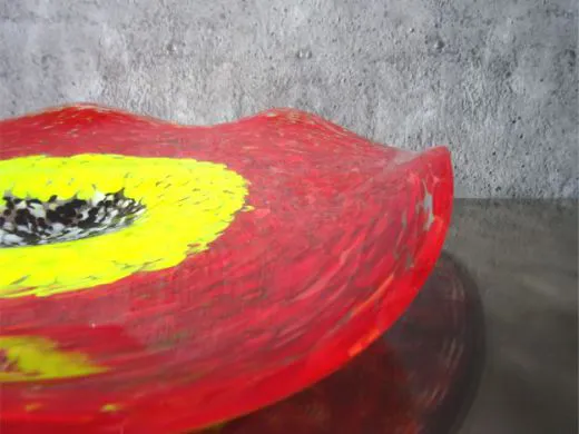 Glasschale in rot-gelb/ GIRASOLE di Vetro