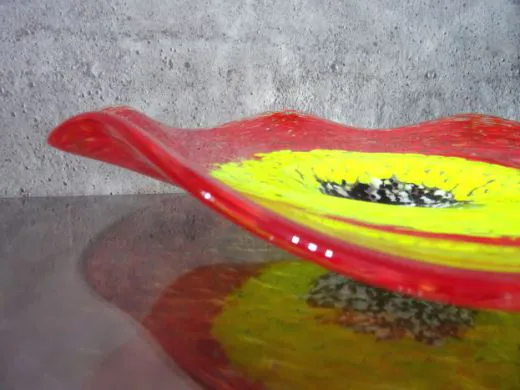 Glasschale in rot-gelb/ GIRASOLE di Vetro
