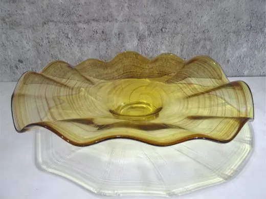 Glasschale in amber/ RICCIOLO di Vetro