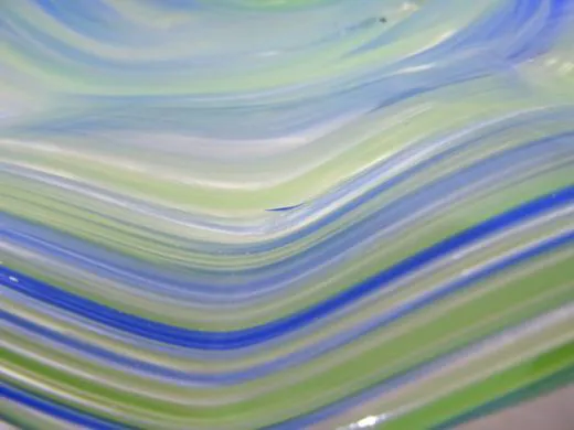 Glasschale in blau-grün/ RICCIOLO di Vetro