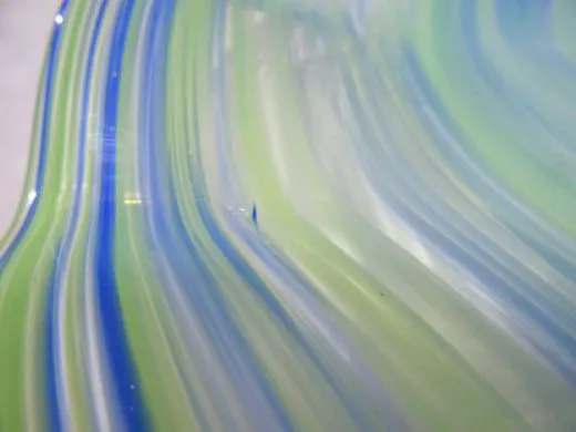 Glasschale in blau-grün/ RICCIOLO di Vetro