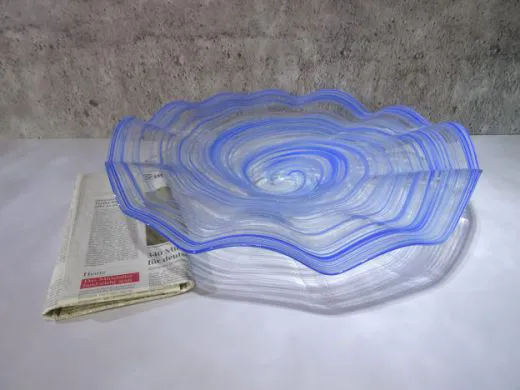 Glasschale in blau/ RICCIOLO di Vetro