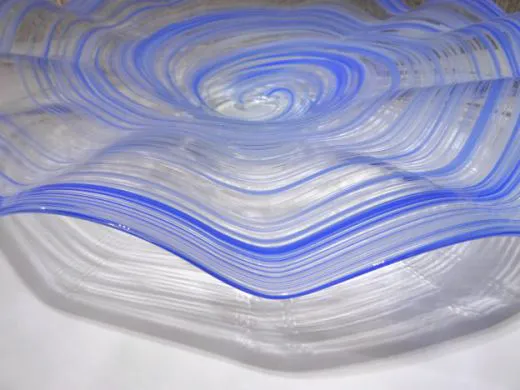 Glasschale in blau/ RICCIOLO di Vetro