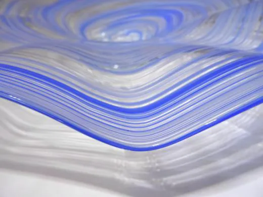 Glasschale in blau/ RICCIOLO di Vetro