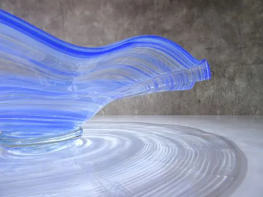 Glasschale in blau/ RICCIOLO di Vetro