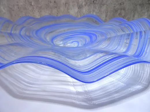 Glasschale in blau/ RICCIOLO di Vetro