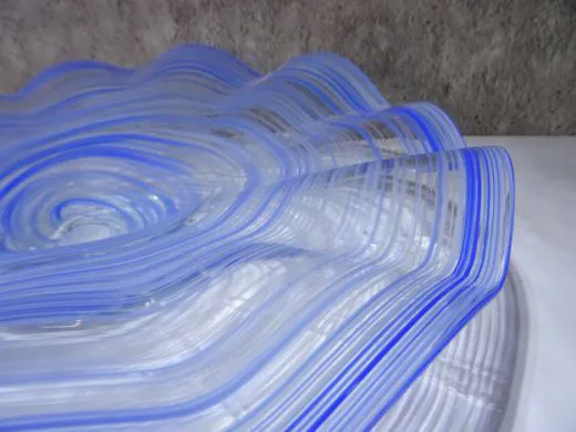 Glasschale in blau/ RICCIOLO di Vetro