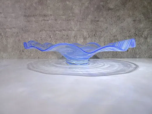 Glasschale in blau/ RICCIOLO di Vetro