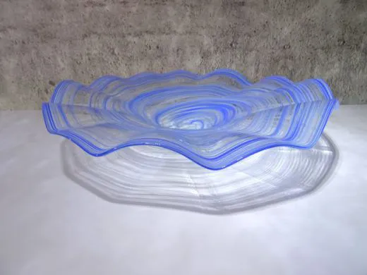 Glasschale in blau/ RICCIOLO di Vetro