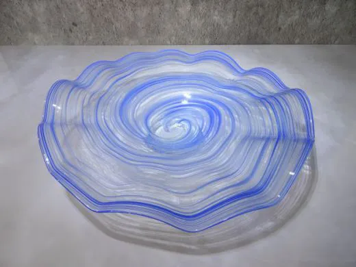 Glasschale in blau/ RICCIOLO di Vetro