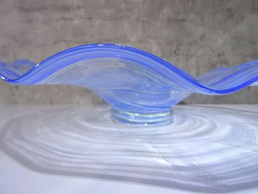 Glasschale in blau/ RICCIOLO di Vetro
