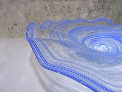 Glasschale in blau/ RICCIOLO di Vetro