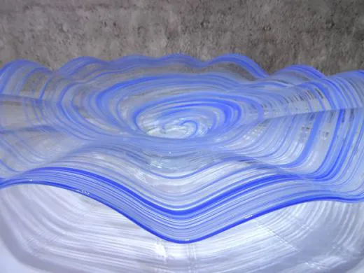 Glasschale in blau/ RICCIOLO di Vetro